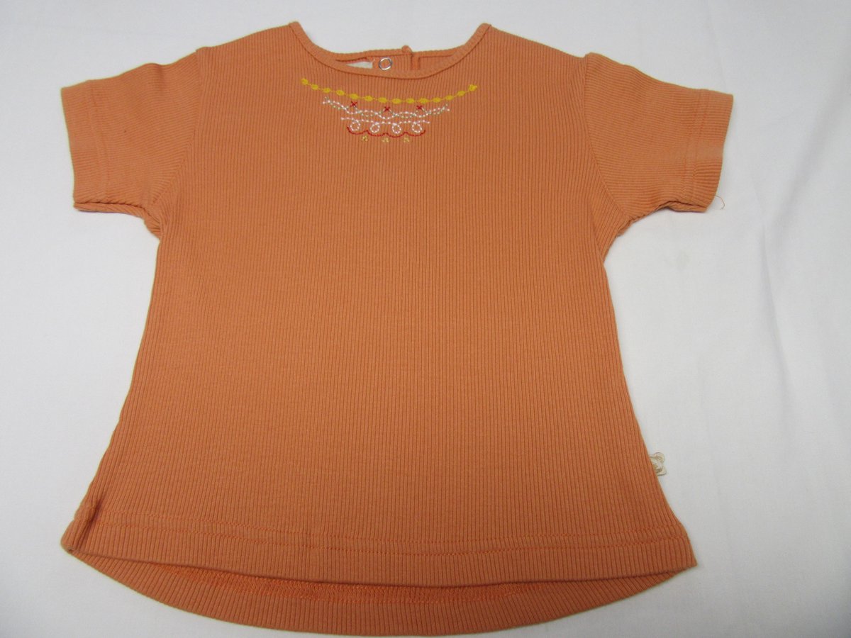 noukies , meisje, t-shirt korte mouw , orange , thema  indiaan , 3 jaar 92 cm